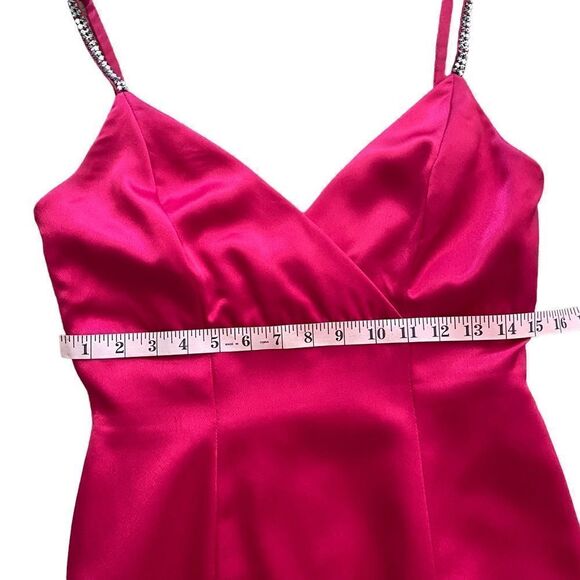 Panoply | Vintage Hot Pink Ruffle Maxi Dress, Size 7/8 - Picture 6 of 10